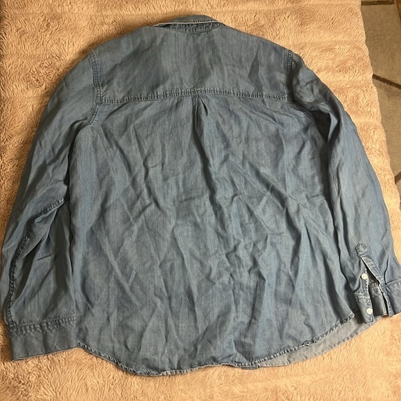 100% Lyocell soft lightweight blue button down women’s sz XXL - Picture 8 of 8